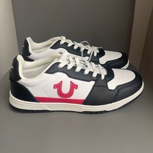 TRUE RELIGION Men’s Arthur Sneakers Shoes Low White/Black/Red Size 11